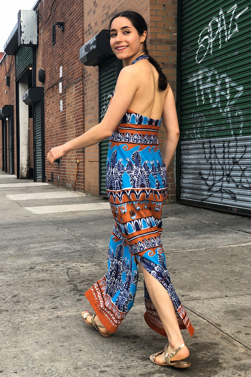 Tapestry Halter Maxi Dress S