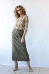 Ralph Lauren Olive Plaid Skirt S/M