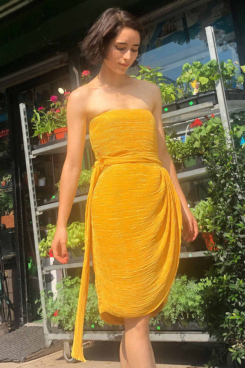 McFadden Marigold Pleat Dress S