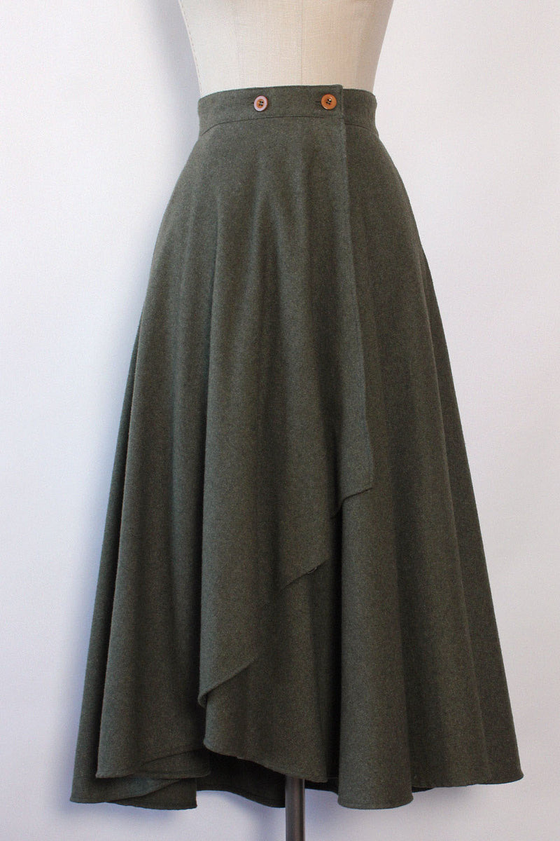 Bravo Army Green Flare Skirt M/L