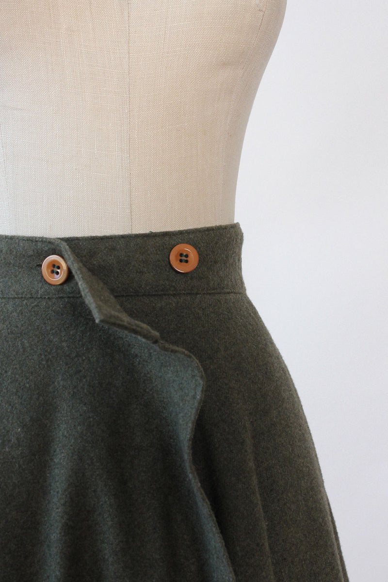 Bravo Army Green Flare Skirt M/L
