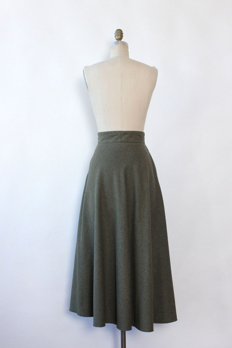 Bravo Army Green Flare Skirt M/L