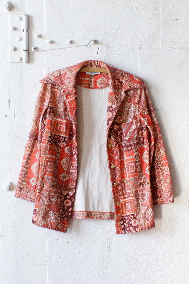 Kilim Print Shirt-Jacket S
