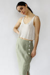 Sage Linen Skirt S