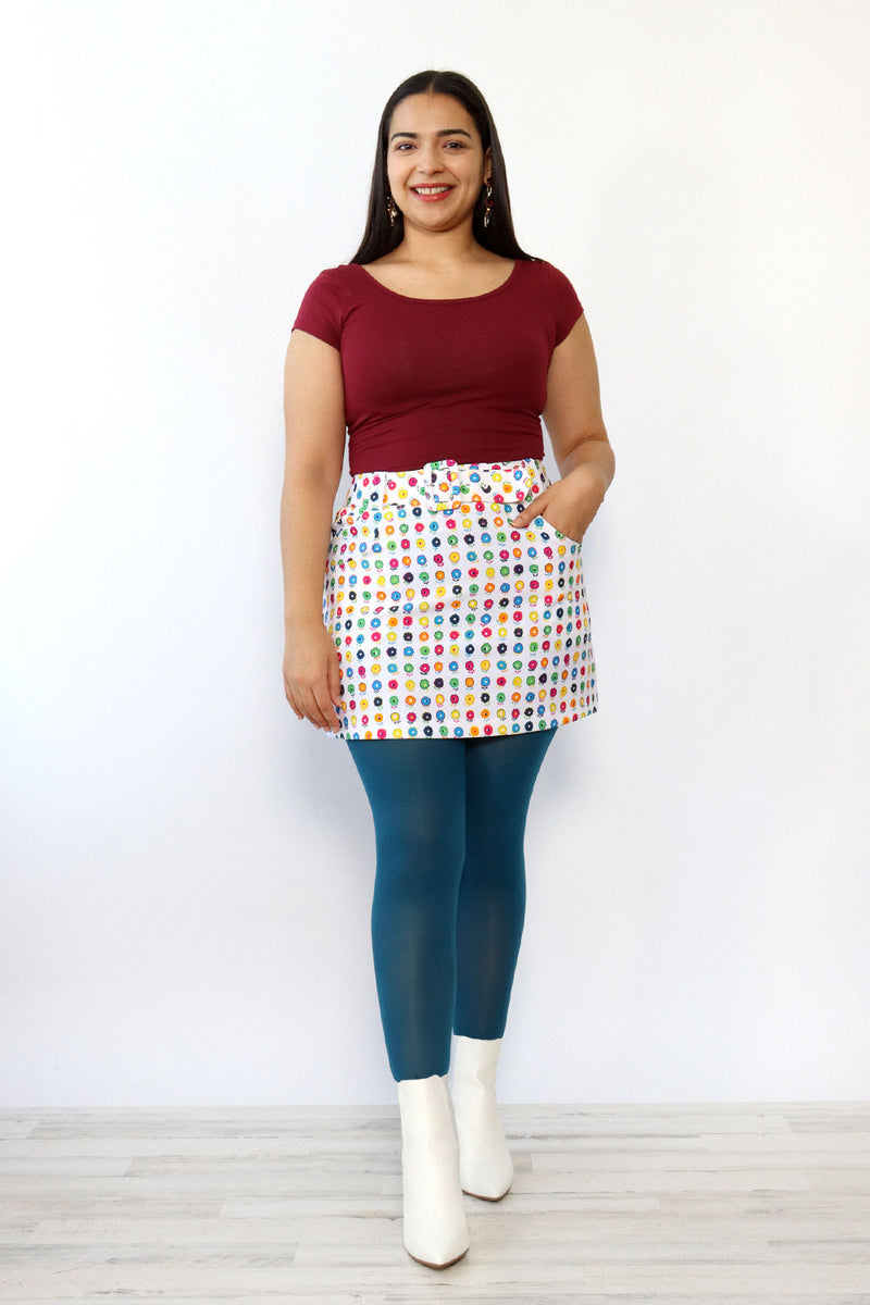 Pop Floral Belted Mini Skirt M/L