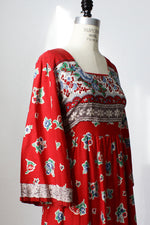 Cardinal Boho Floral Dress M/L