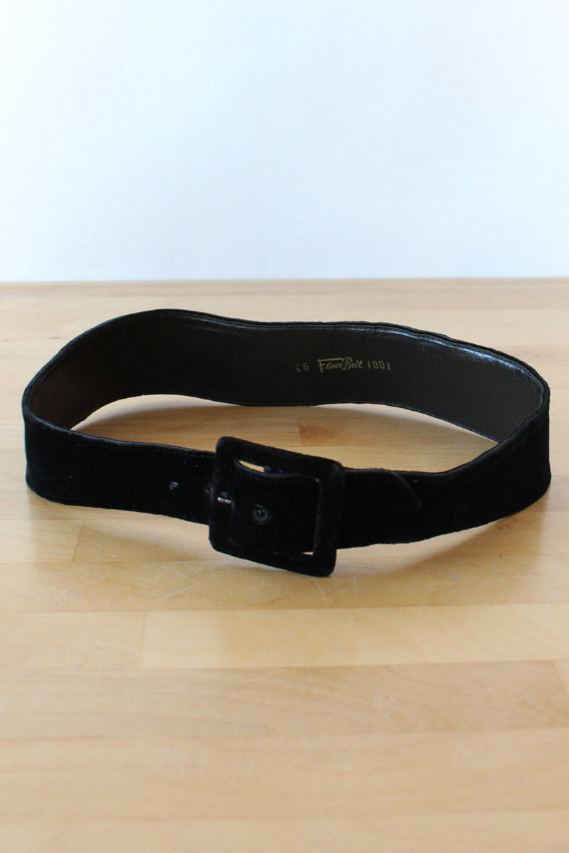 Black Velvet Cinch Belt XS/S