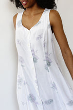 Lavender Roses Maxi Dress M