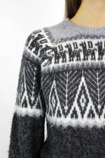 Monochrome Alpaca Pullover Sweater S/M