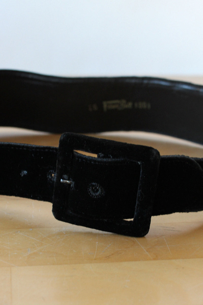 Black Velvet Cinch Belt XS/S