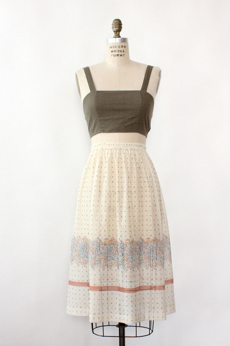 Airy Peasant Floral Skirt S-L