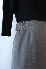 Herringbone Wrap Buckle Skirt S/M