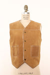 Suede Fleece Snap Vest S/M