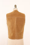 Suede Fleece Snap Vest S/M