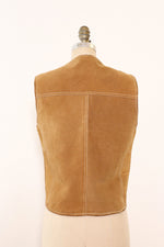 Suede Fleece Snap Vest S/M