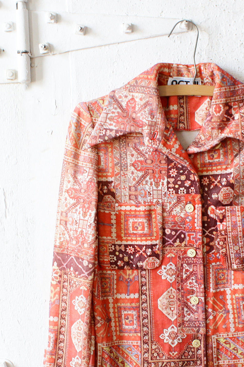 Kilim Print Shirt-Jacket S