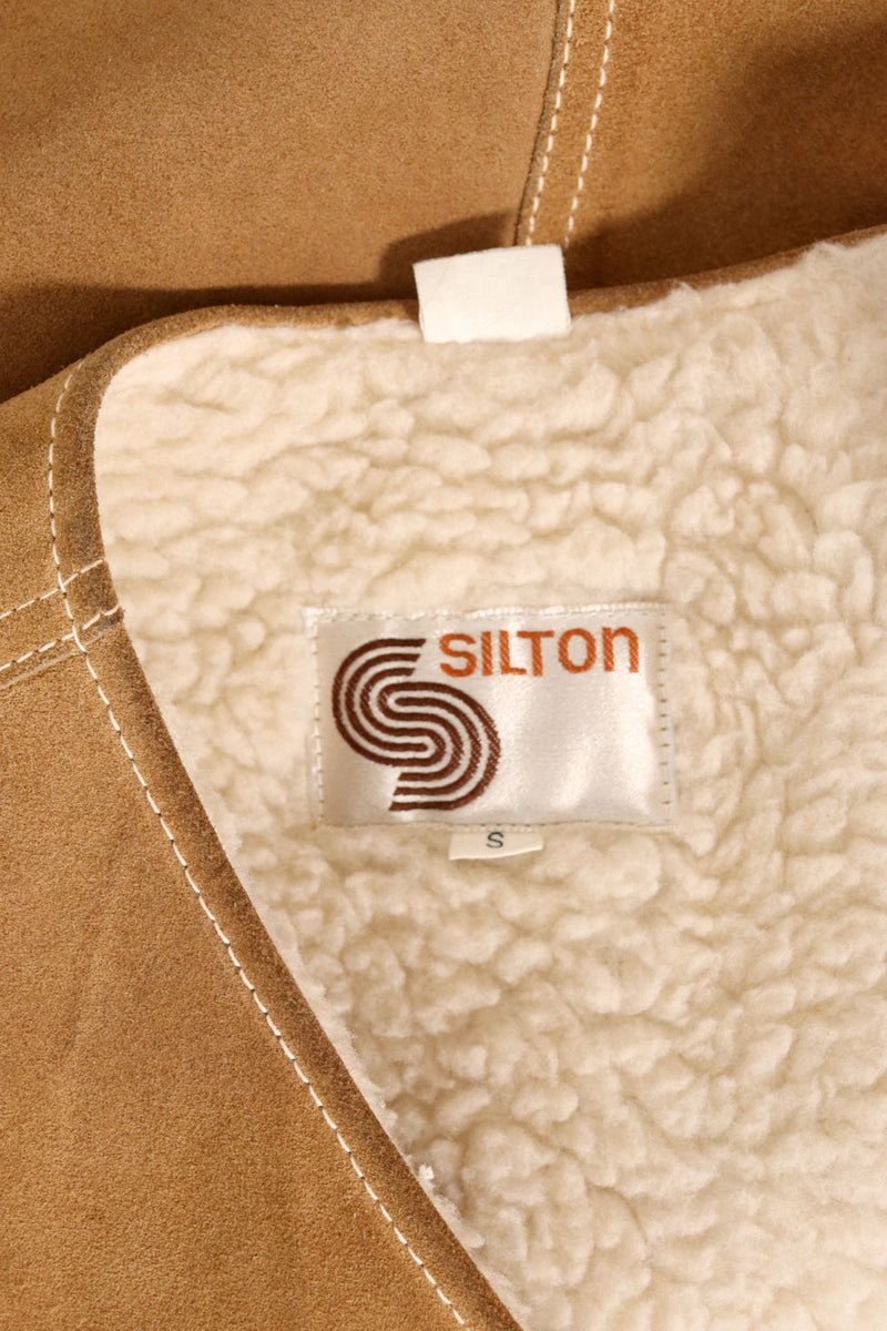 Suede Fleece Snap Vest S/M