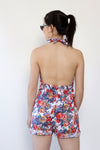 Rosy Halter Denim Romper M