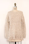Oatmeal Fringe Tunic Sweater XS/S