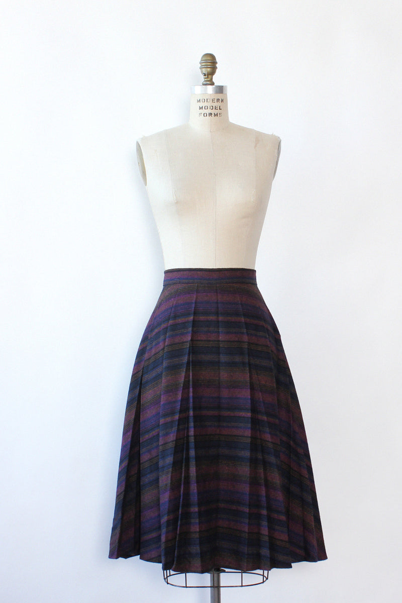 Kayo Striped Pleat Skirt M