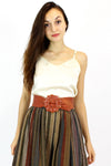 rust flower buckle belt