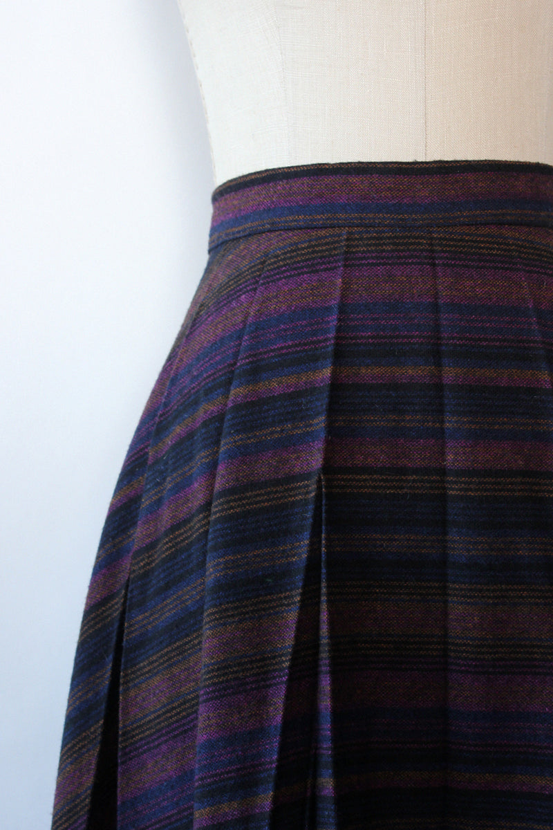 Kayo Striped Pleat Skirt M