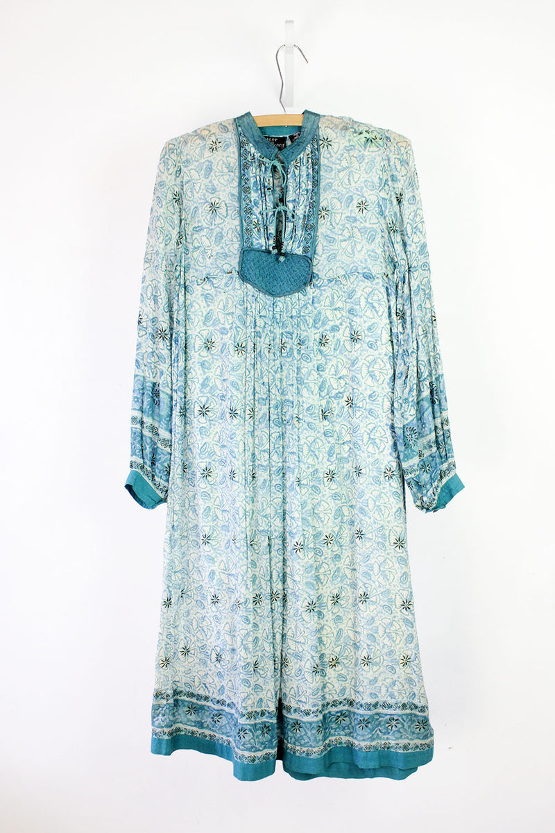 70s Ushas Gauze Dress S