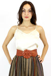 rust flower buckle belt