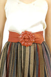rust flower buckle belt