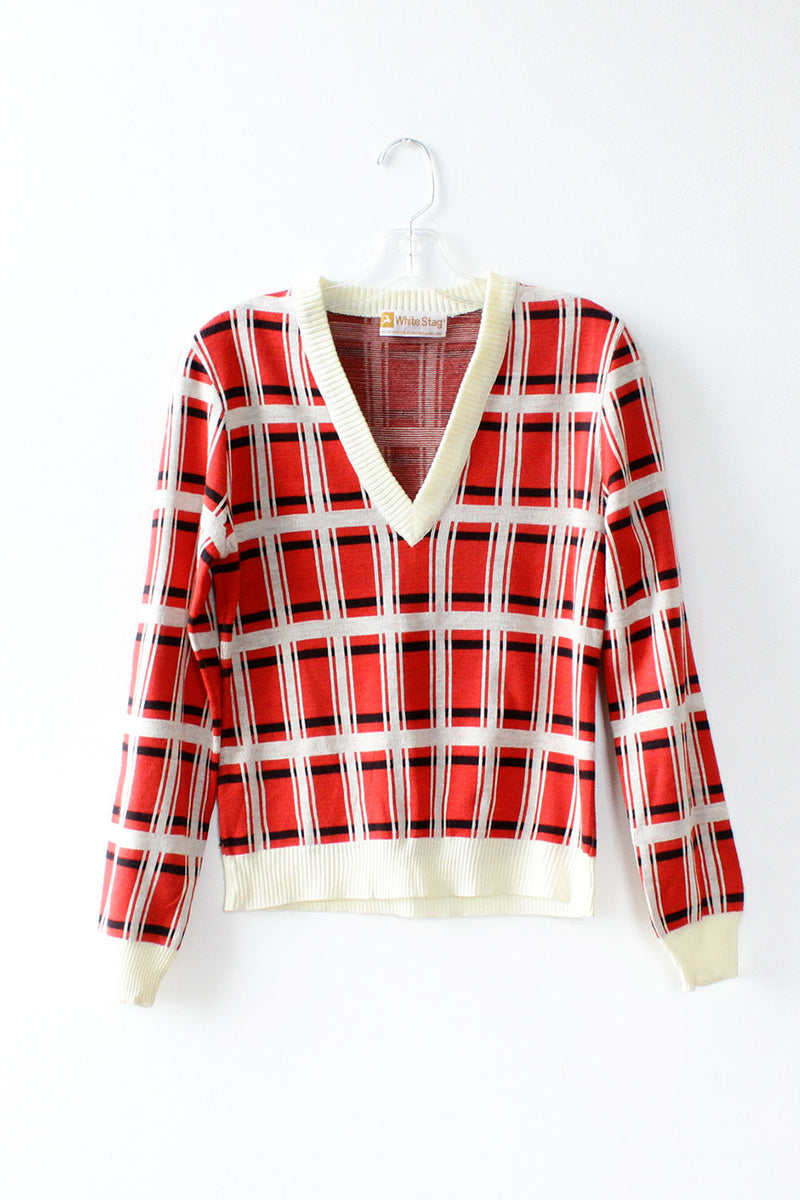 Varsity Plaid Sweater XS/S