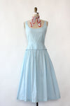 Lanz Sky Blue Dot Dress S/M