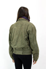 vintage cropped leather jacket