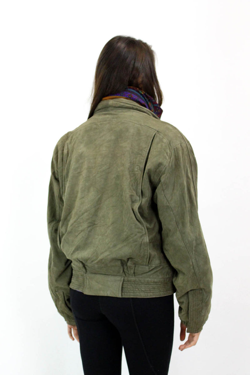 vintage cropped leather jacket