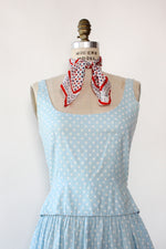 Lanz Sky Blue Dot Dress S/M
