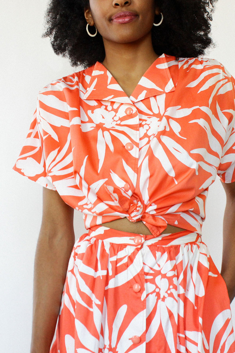 Tropical 2-Piece Skirt Set M