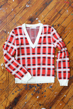 Varsity Plaid Sweater XS/S