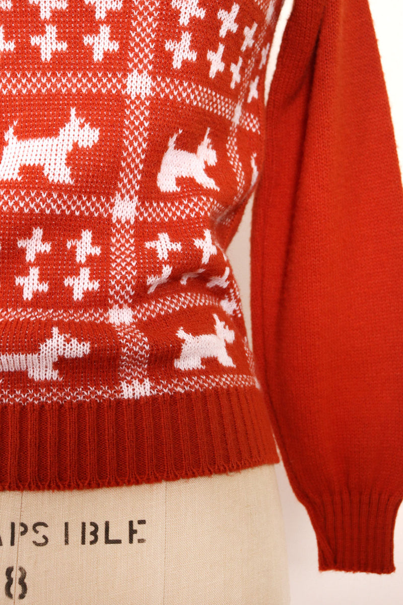 Rust Scottie Sweater M