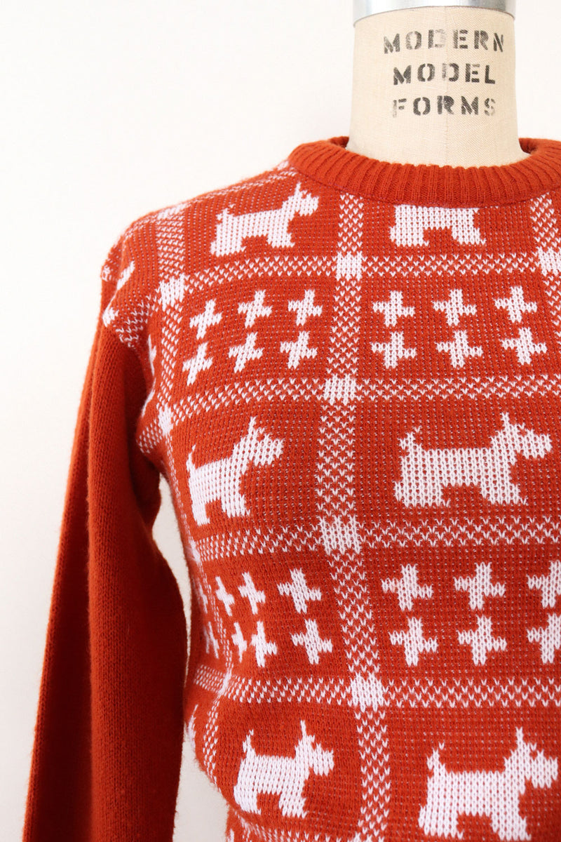 Rust Scottie Sweater M