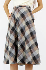 Toasty Plaid A-line Skirt S