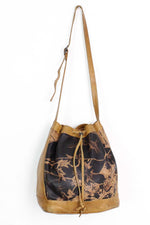 Tie Dye Leather Bucket Bag