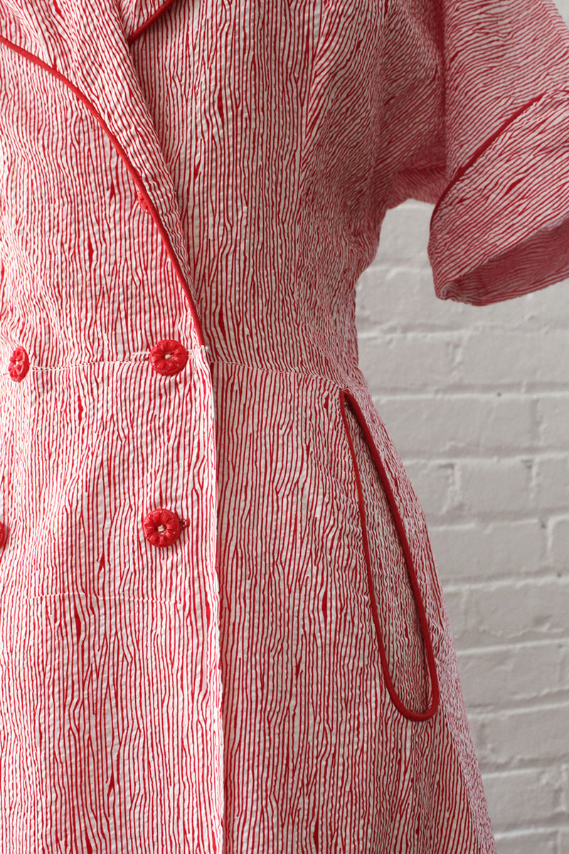 Peppermint Crinkle Robe L