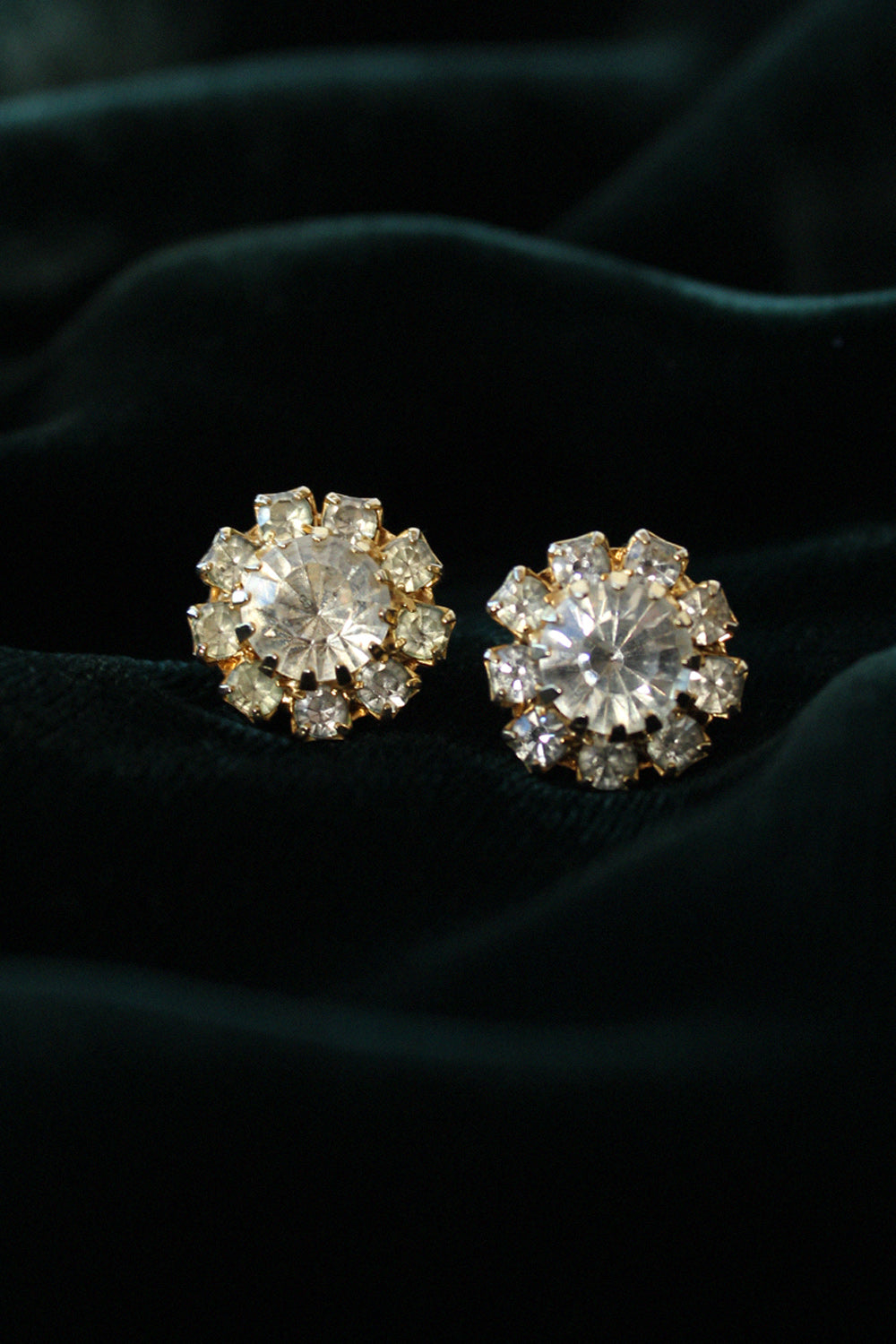 Crystal Flower Studs