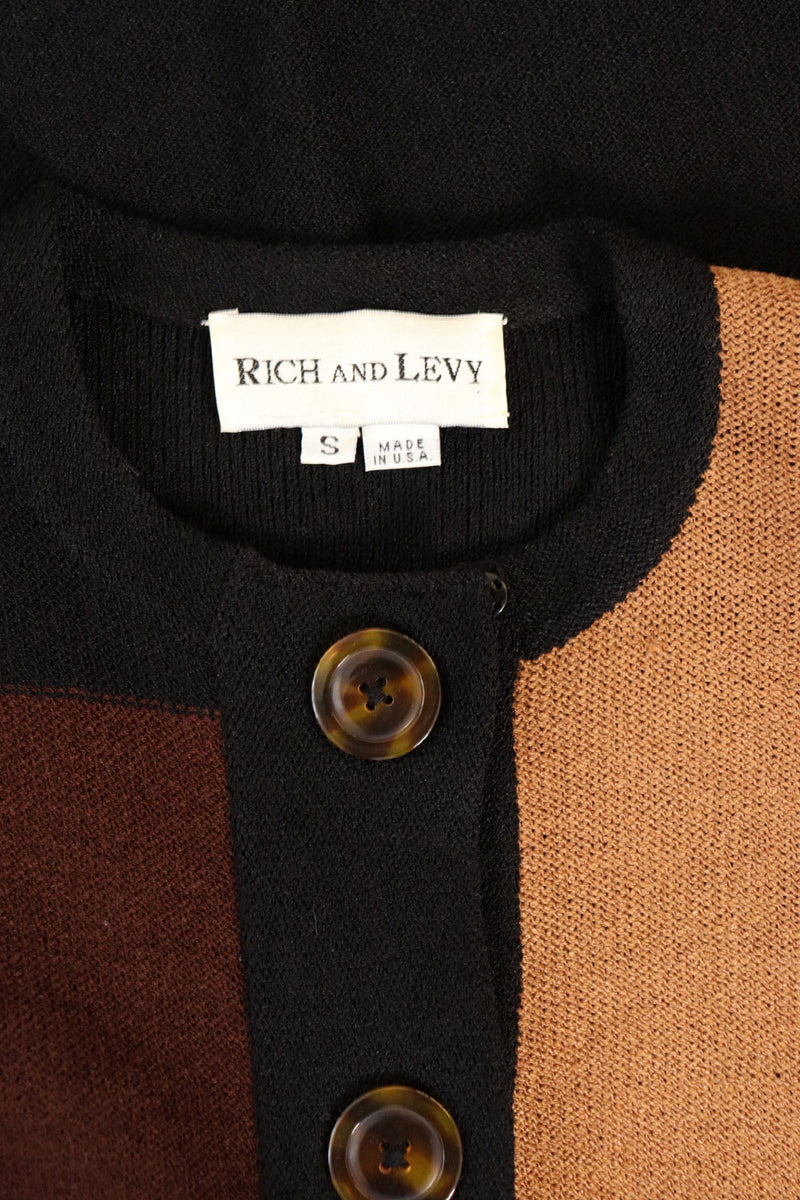 Brown Blocked Sweater Dress M-M/L