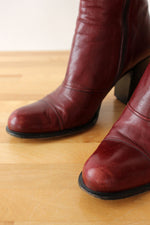 Prada Plum Leather Boots 8