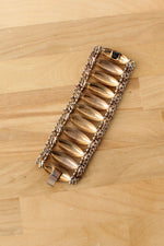 Sculpted Brass Chain Bracelet