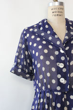 Sheer Polka Dot Swish Dress M