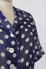 Sheer Polka Dot Swish Dress M