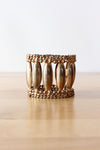 Sculpted Brass Chain Bracelet