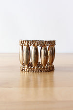 Sculpted Brass Chain Bracelet
