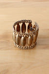 Sculpted Brass Chain Bracelet